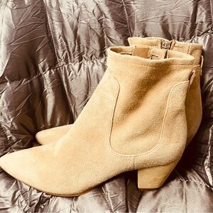 Sam Edelman “Karlee” Suede Booties, Taupe, Size 8, Excellent Condition.